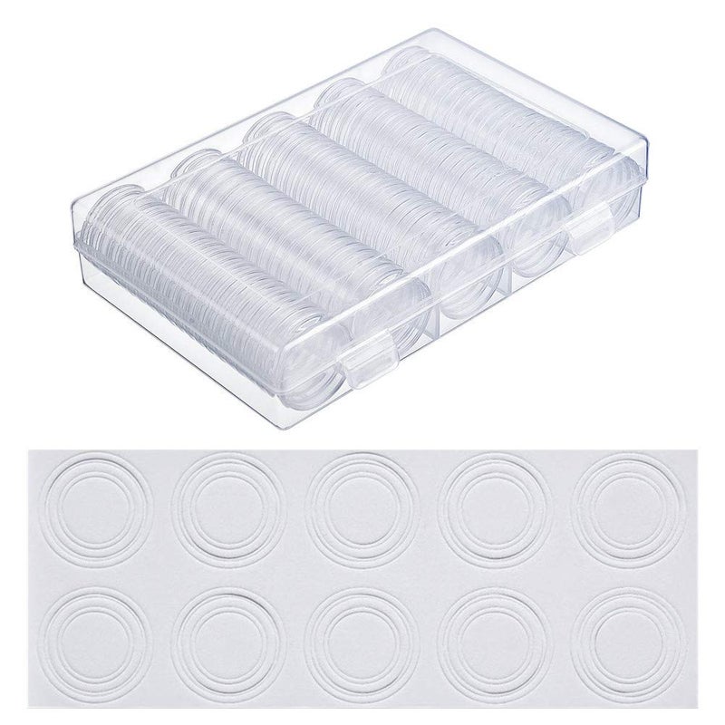 AITIME 100 Pieces 30mm Coin Holder Capsules for Dime,Cent,Nickel, Quarter,Small Dollar,6 Sizes EVA Protect Gasket,Round Plastic Coin Case with Storage Organizer Box for Coin Collection Supplies - Image 1